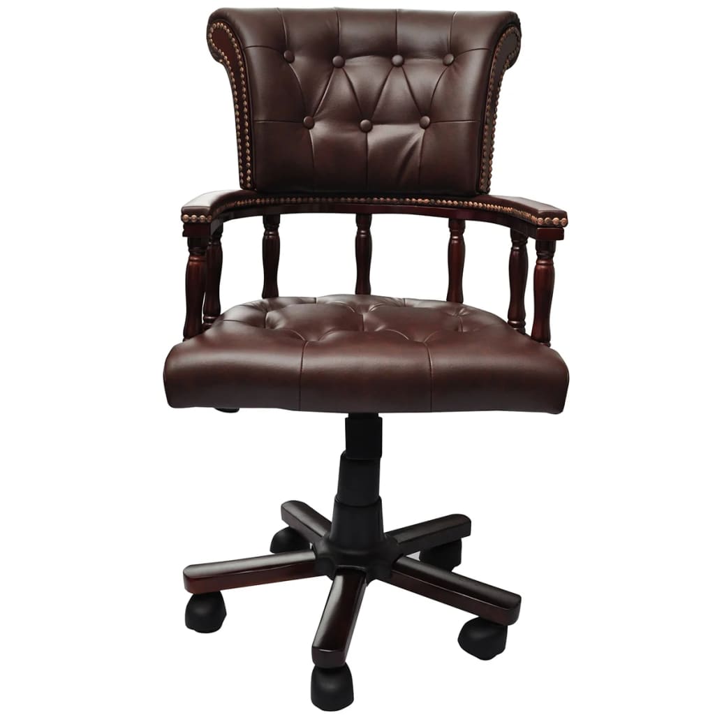 NNEVL Swivel Office Chair Brown
