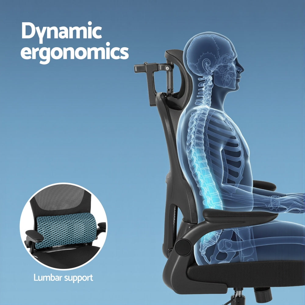 NNEDSZ Artiss Ergonomic Office Chair Mesh Chairs Black