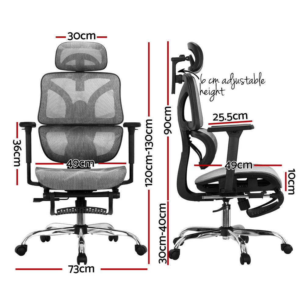 NNEDSZ Ergonomic Office Chair Footrest Grey