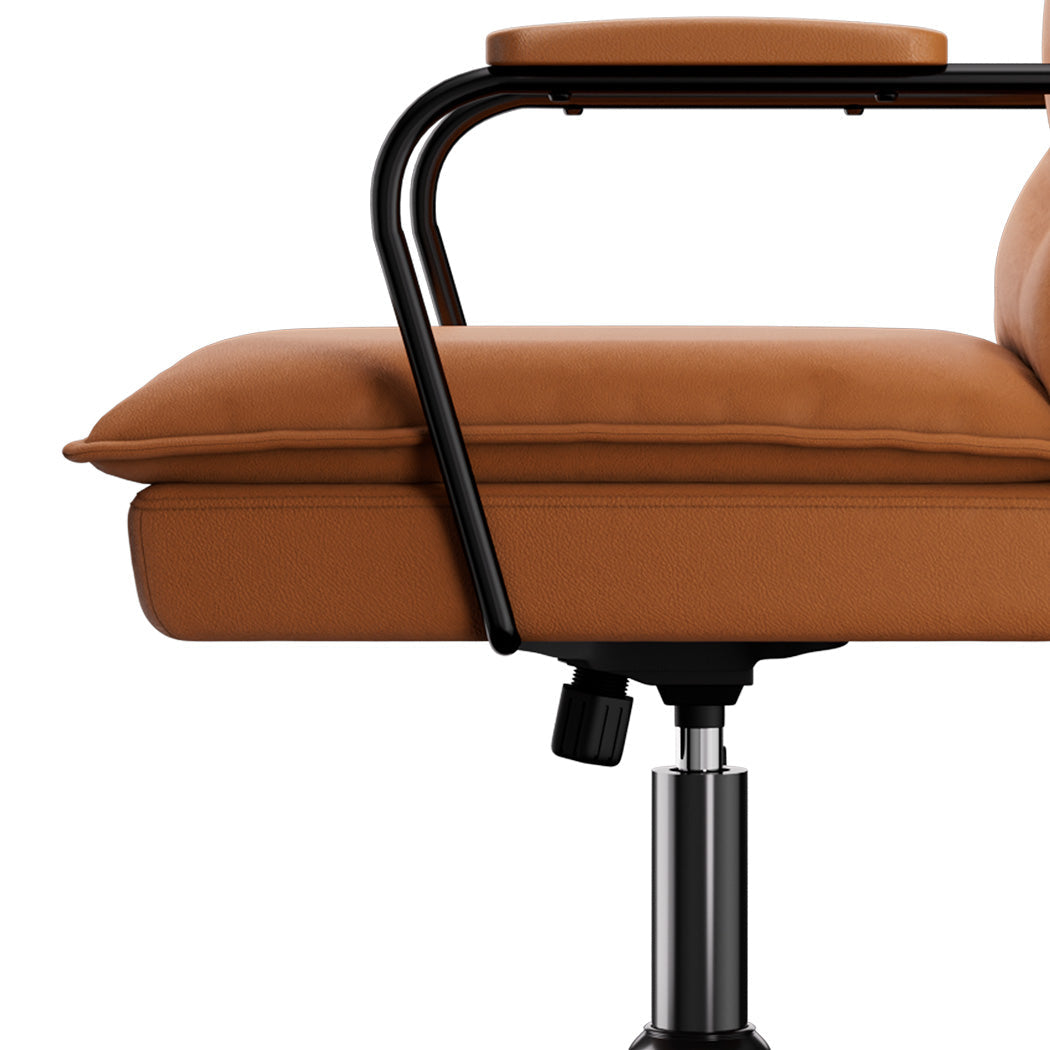 LEVEDE Ergonomic Office Chair Computer PU Brown