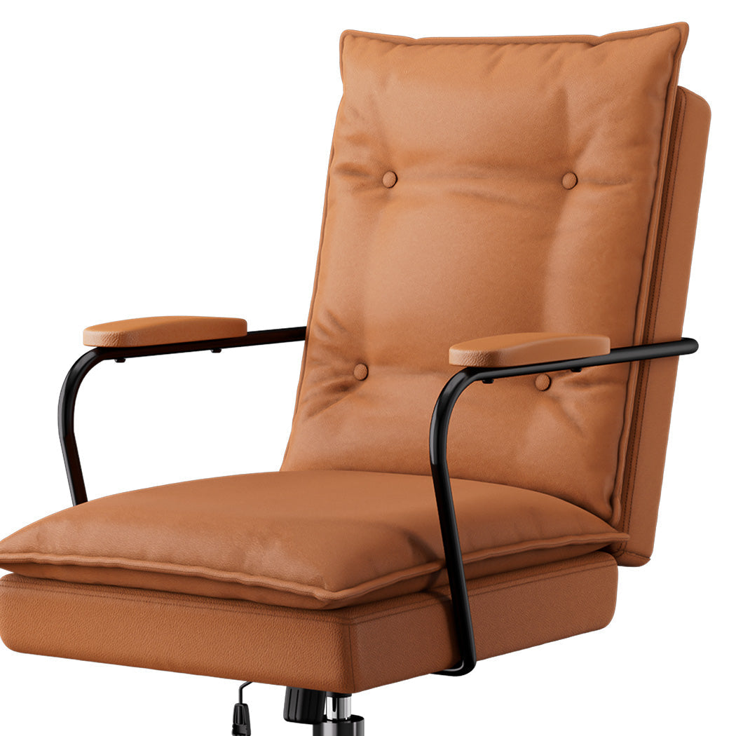 LEVEDE Ergonomic Office Chair Computer PU Brown